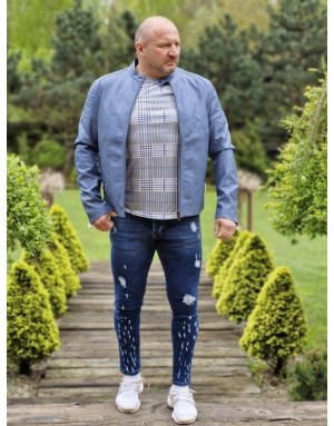 GRANATOWE SPODNIE MĘSKIE JEANS SPEDBOY HU004