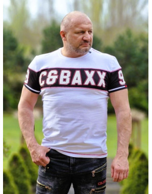 BIAŁY T-SHIRT MĘSKI NADRUK  SPEDBOY CT631