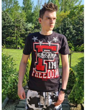 CZARNY T-SHIRT MĘSKI DŻETY SPEDBOY 5095