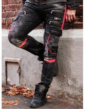 CZARNE SPODNIE MĘSKIE JEANS SPEDBOY CD561