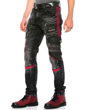 CZARNE SPODNIE MĘSKIE JEANS SPEDBOY CD561