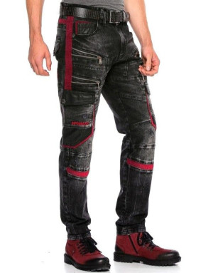 CZARNE SPODNIE MĘSKIE JEANS SPEDBOY CD561