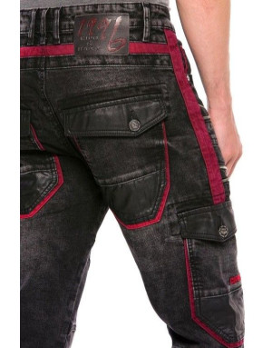 CZARNE SPODNIE MĘSKIE JEANS SPEDBOY CD561