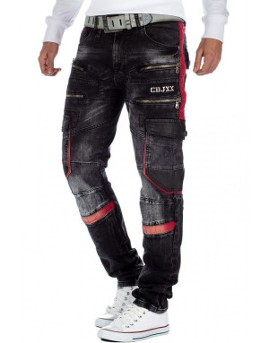 CZARNE SPODNIE MĘSKIE JEANS SPEDBOY CD561