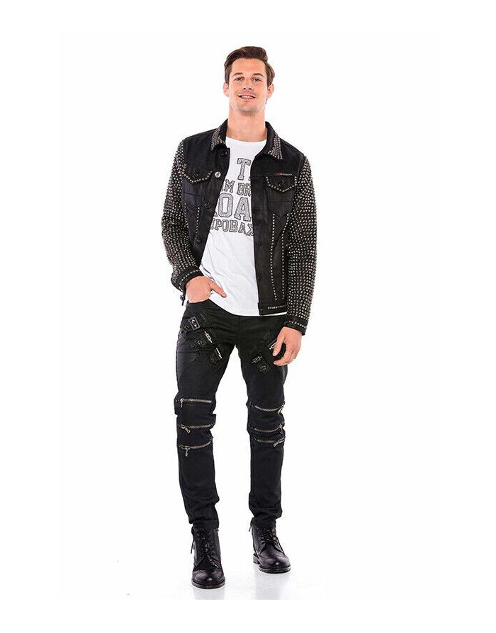 BIAŁE SPODNIE MĘSKIE JEANS SPEDBOY CD215