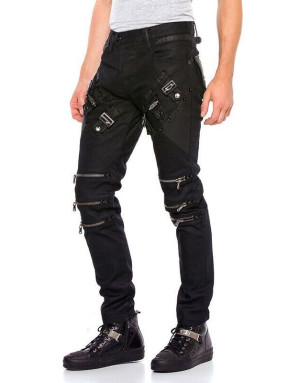 BIAŁE SPODNIE MĘSKIE JEANS SPEDBOY CD215