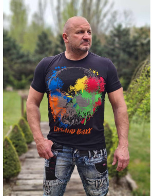 CZARNY T-SHIRT MĘSKI CZASZKA DŻETY SPEDBOY CT672