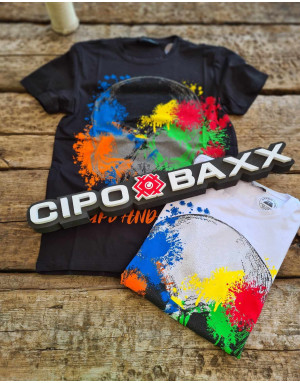 Czarny t-shirt męski czaszka cyrkonie cipo baxx ct672 sklep online spedboy