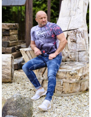 GRANATOWE SPODNIE MĘSKIE JEANS SPEDBOY 2288