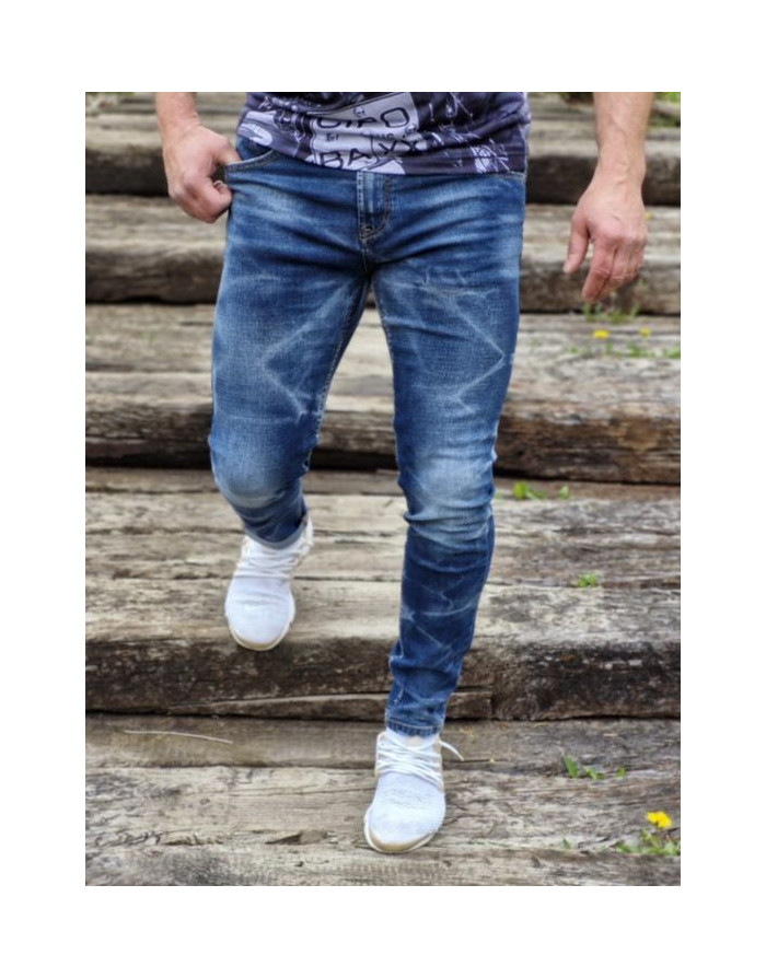 GRANATOWE SPODNIE MĘSKIE JEANS SPEDBOY 2288