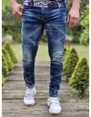 GRANATOWE SPODNIE MĘSKIE JEANS SPEDBOY 2288