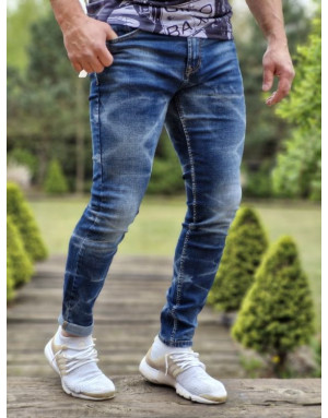 GRANATOWE SPODNIE MĘSKIE JEANS SPEDBOY 2288