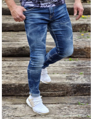 GRANATOWE SPODNIE MĘSKIE JEANS SPEDBOY 2288