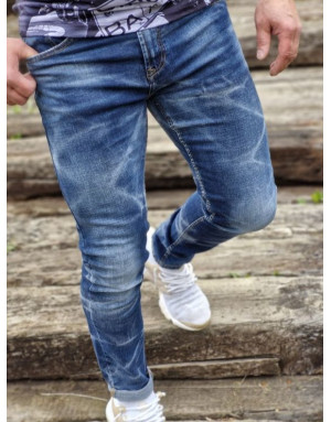 GRANATOWE SPODNIE MĘSKIE JEANS SPEDBOY 2288