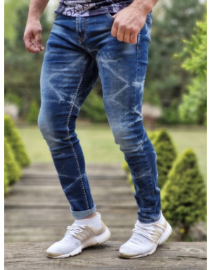 GRANATOWE SPODNIE MĘSKIE JEANS SPEDBOY 2288