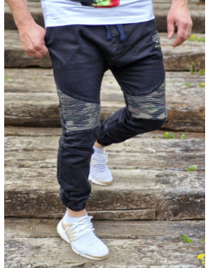 CZARNE SPODNIE MĘSKIE JEANS JOGGERY SPEDBOY K20