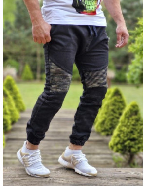 CZARNE SPODNIE MĘSKIE JEANS JOGGERY SPEDBOY K20