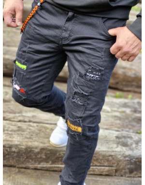 CZARNE SPODNIE MĘSKIE JEANS SPEDBOY 61080