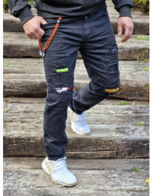 CZARNE SPODNIE MĘSKIE JEANS SPEDBOY 61080