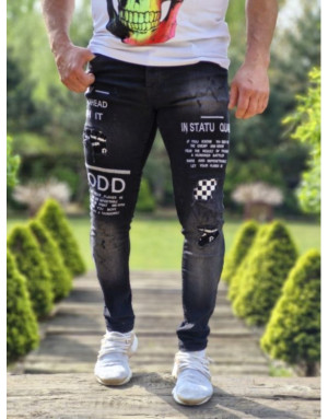 CZARNE SPODNIE MĘSKIE JEANS SPEDBOY 6067