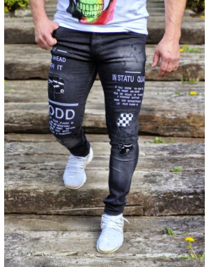 CZARNE SPODNIE MĘSKIE JEANS SPEDBOY 6067