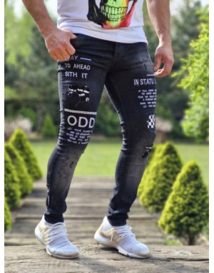 CZARNE SPODNIE MĘSKIE JEANS SPEDBOY 6067