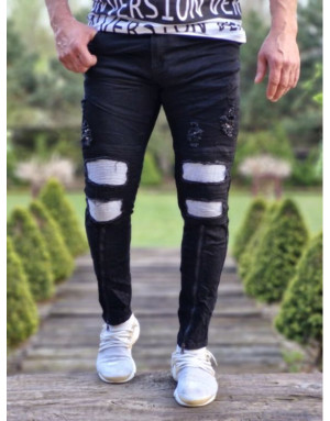 CZARNE SPODNIE MĘSKIE JEANS SPEDBOY 8239