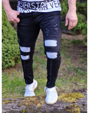 CZARNE SPODNIE MĘSKIE JEANS SPEDBOY 8239