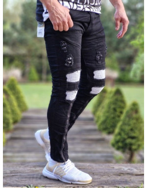 CZARNE SPODNIE MĘSKIE JEANS SPEDBOY 8239