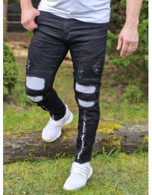 CZARNE SPODNIE MĘSKIE JEANS SPEDBOY 8239