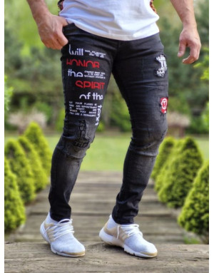 CZARNE SPODNIE MĘSKIE JEANS SPEDBOY 6068