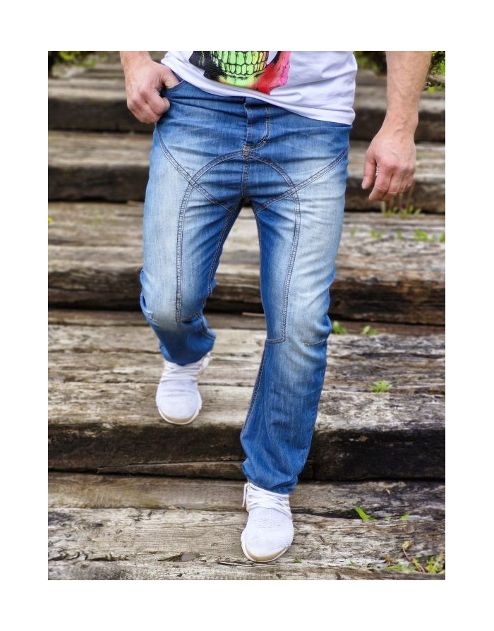 NIEBIESKIE SPODNIE MĘSKIE JEANS SPEDBOY K27