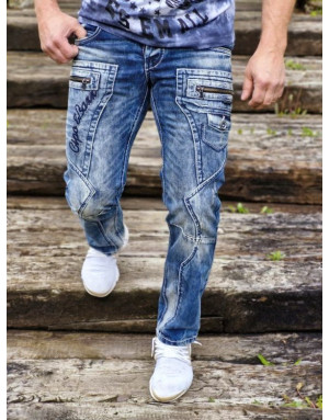 NIEBIESKIE SPODNIE MŁODZIEŻOWE JEANS SPEDBOY CD178