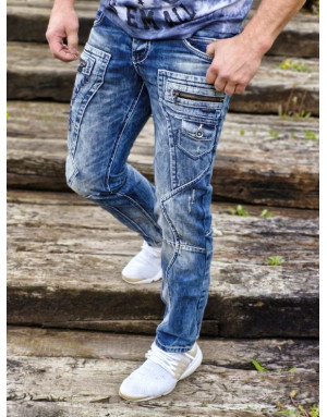 NIEBIESKIE SPODNIE MŁODZIEŻOWE JEANS SPEDBOY CD178