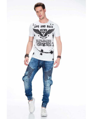 SPODNIE MĘSKIE JEANS JOGGERY SPEDBOY CD446