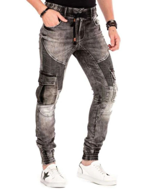 SPODNIE MĘSKIE JEANS JOGGERY SPEDBOY CD446