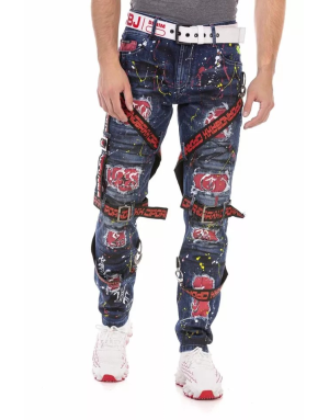 SPODNIE MĘSKIE MALOWANY JEANS SPEDBOY CD716