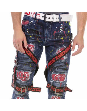 SPODNIE MĘSKIE MALOWANY JEANS SPEDBOY CD716