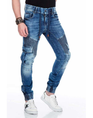 SPODNIE MĘSKIE JEANS JOGGERY SPEDBOY CD446