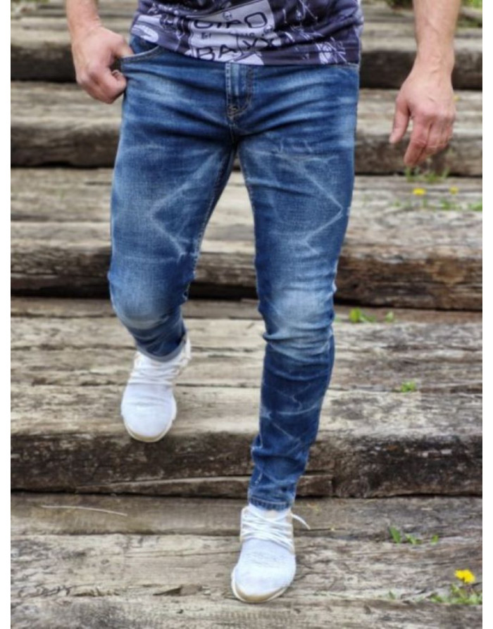 Granatowe spodnie męskie jeans ombre Spedboy 2288