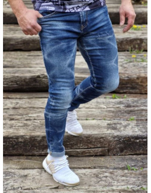 Granatowe spodnie męskie jeans ombre Spedboy 2288