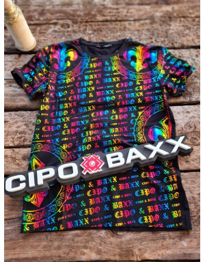 Czarny t-shirt męski nadruk cipo baxx ct 547 sklep online spedboy